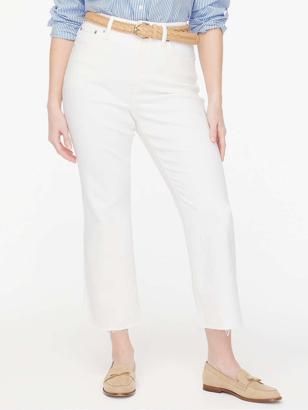 J. Crew curvy mid-rise flare crop jean in signature stretch Size 32